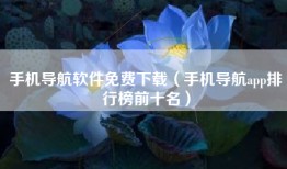 手机导航软件免费下载（手机导航app排行榜前十名）