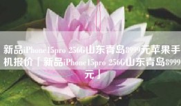 新品iPhone15pro 256G山东青岛8999元苹果手机报价「新品iPhone15pro 256G山东青岛8999元」